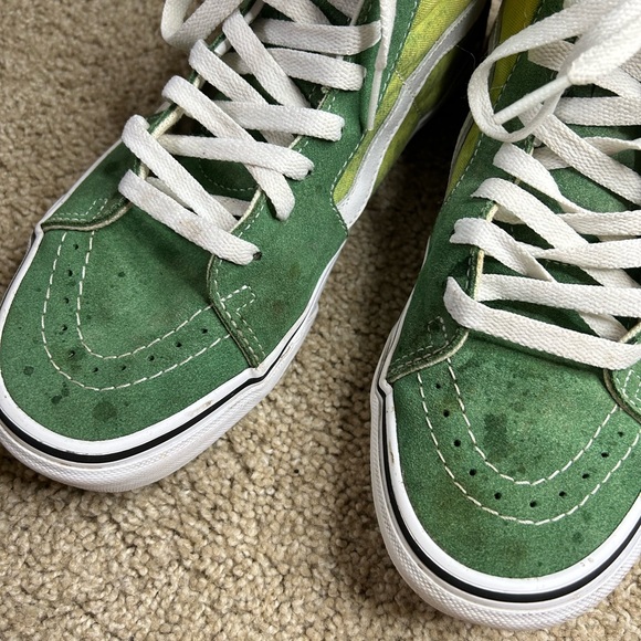 Vans High Tops Two Toned Green Sneakers Lace Up - Picture 10 of 11